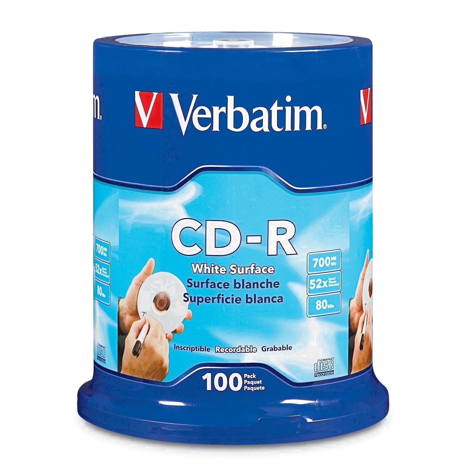 Verbatim 700 MB 80-Minute 52x CD-Rs (100 Pack) Disc Storage Media