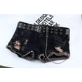 thumbnail image 7 of Leather Belts for Women, Double Grommet Belt Punk Studded Belt Rock Jeans Y2K Belt for Women Men, Womens Belts for Jean, Paired with Blouse, Dress, Black, 7 of 7