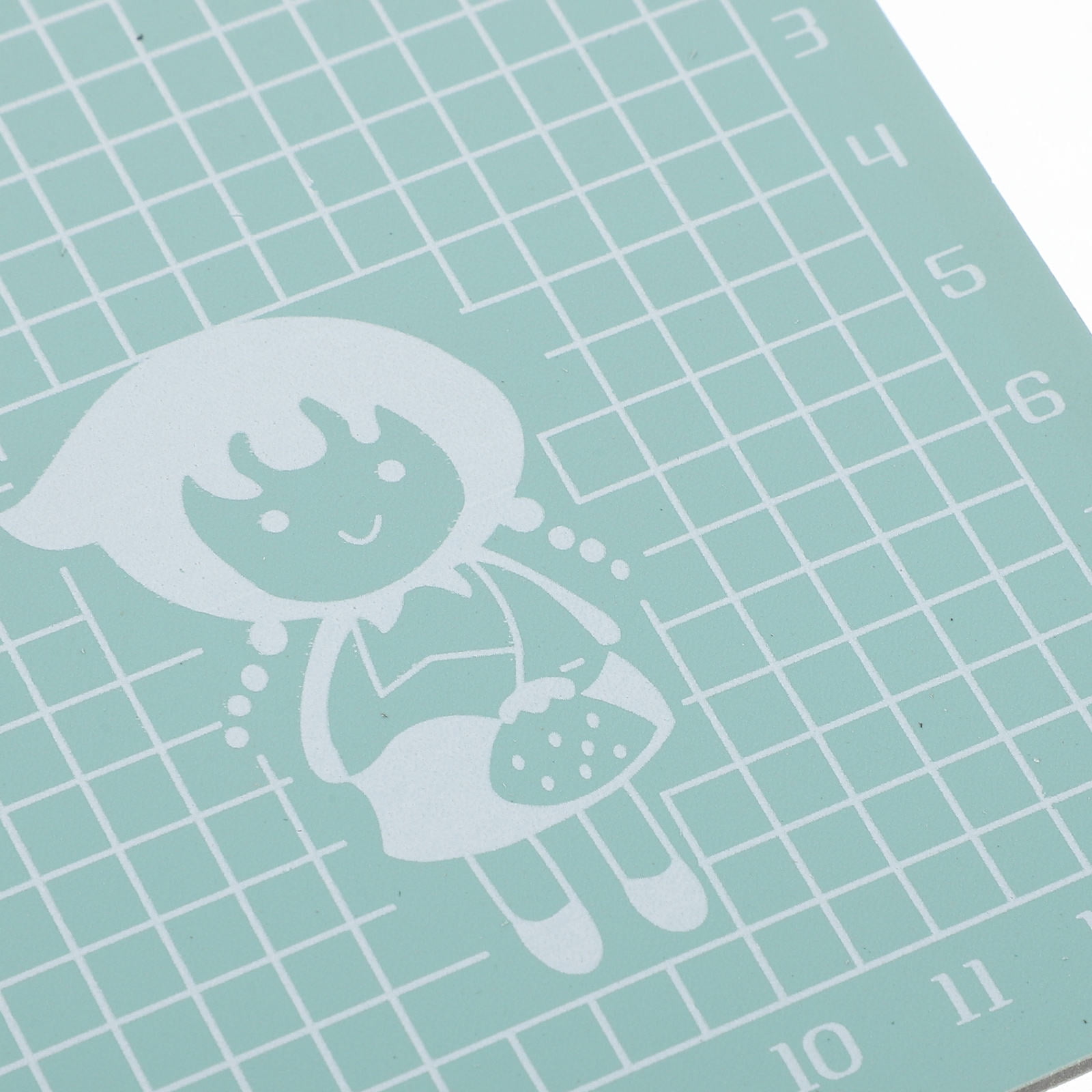 FOMIYES Double-Sided Green PVC Craft Cutting Mat with Precise Grid Lines, Protective for Home and Projects