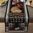 thumbnail image 3 of Halloween Table Runner Halloween Tree Flower Snowflakes Reindeer Santa Claus Tablecloth Perfect for Halloween Decoration Dinner Parties Indoor Outdoor Home Decor,13×72 Inch (B Owl), 3 of 4