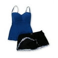 thumbnail image 2 of Profile Womens Full Foam Bust Ruffle Skirt 2 Piece Bandeau, Blue, 8, 2 of 2