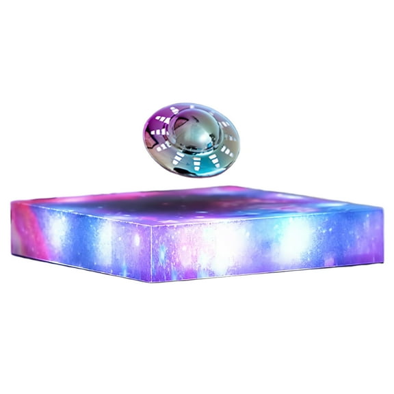 Levitating UFO Lamp with Floating RGB Galaxy Light – 360 Degree Automatic Rotating LED Desk Decor for Room & Office, Cool Gadget with Color Changing Effects