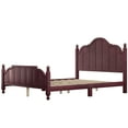 thumbnail image 3 of Bed Frame Queen Size with Headboard, Vintage Queen Bed Frame, Wooden Platform Queen Bed, 3 of 17