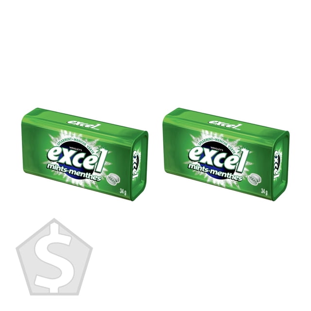 Excel Menthe Verte, Lot de 8 - Lot de 2