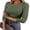 Army Green, variant on Womens 3/4 Long Sleeve Tops Ribbed Knit Slim Fitted Shirts Basic Tee Fall Outfits 2026 Fashion Y2K Clothes forest X-Small