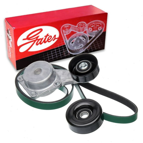 Gates Complete Serpentine Belt Drive Component Kit compatible with Ford F-350 Super Duty 5.4L 6.8L V10 V8 2008-2010