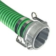 thumbnail image 5 of Gloxco Heavy Duty EPDM All Weather Suction Hose Assembly, Black Tube, Lime Green Helix, 3" Inside Diameter Hose with Male x Female Can and Groove Fittings Installed, 20 ft Length, 5 of 7