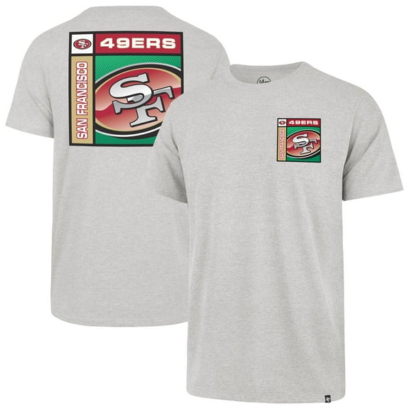 Men's '47 Gray San Francisco 49ers Chrome Plate Franklin T-Shirt