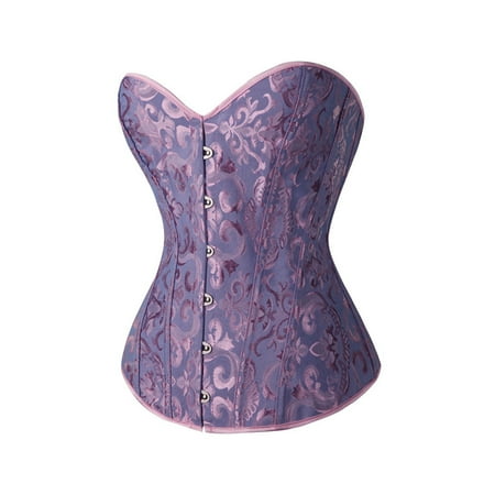 

Women s Corset Vintage Palace Body Shaper Satin Boned Floral Overbust Corsets Renaissance Lace Up Bustier Tops