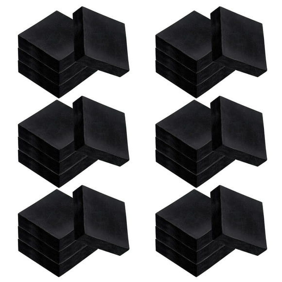 Uxcell 24 Pack Rubber Anti Vibration Pads, 2" x 2" x 0.6" Square Rubber Shock Absorbing Washer Pads, Non-Skid Protector Mat for Washer Dryer Air Conditioner Compressor