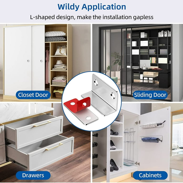 12 Pack Agnetic Door Catch Ultra Thin Cabinet Agnetic Catch Adhesive Black Cabinet Door