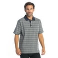 thumbnail image 4 of Gioberti Mens Regular Fit Yarn Dye Striped Short Sleeve Polo Shirt with Pocket, 4 of 5