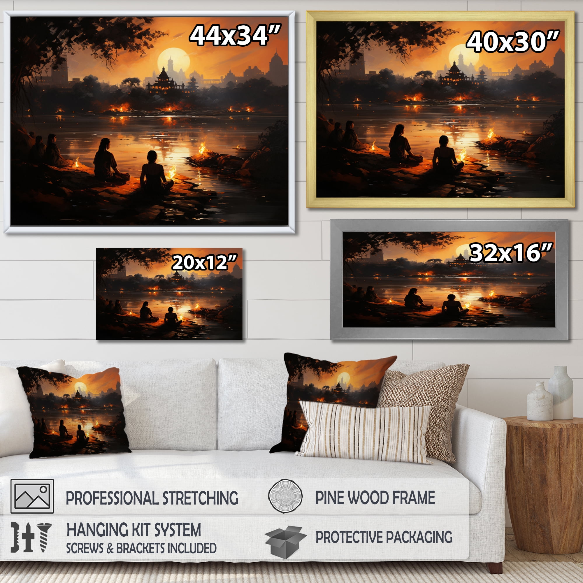 Déco Murale Soleil Et Lotus En Bois - 30 Cm - Art Spirituel à Peindre Soi-même - Cadeau - 3