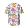 thumbnail image 2 of Disketp Men's Hawaiian Donuts and Coffee Print Shirts Button Down Holiday Beach Shirts-X-Large, 2 of 7