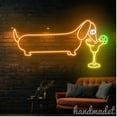 thumbnail image 2 of Handmadetneonsign Dachshund Drinking Margarita Neon Sign, Margarita Wall Art Decor, Bar Wall Decor 53445, 2 of 5