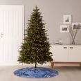 thumbnail image 6 of KLL Christmas Tree Skirt,Party Decorations Farmhouse for Christmas Decorations Holiday Party 48" -Blue Mandala Harmony, 6 of 6