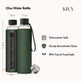 thumbnail image 3 of Botella de agua KIVY Sado de vidrio borosilicato negro de 950 ml, 3 of 8
