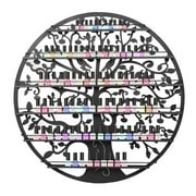 Wall Mounted 6 Tier Nail Polish Rack Holder - Tree Silhouette Round Metal Display Shelf Salon Wall Art Display Organizer Cosmetics Stand
