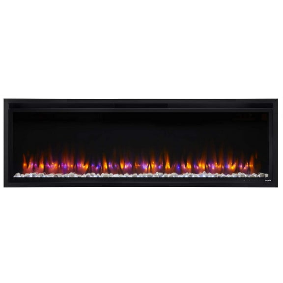 SimpliFire Allusion Platinum 60-in  Linear Wall Mount Electric Fireplace