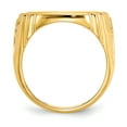 thumbnail image 2 of Wideband  Distinguished Coin Jewelry 14k Men's Polished with Cross Sides 16.5mm Coin Bezel Ring, 2 of 7