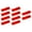 Red, variant on 10 Pieces Vehicle Body Car Safety Reflective Tape Decal Waterproof Reflector Sign Suitable for Trailers Motorcycles