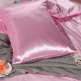 thumbnail image 5 of Soft Silk 7 PC Bed Sheet Set 15" Inches Deep Pocket (1 Fitted 1 Flat 2 Pillow Cases 1 Duvet Cover 2 Pillow Shams) 800 Thread Count Full Size Pink Solid, 5 of 5
