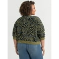 thumbnail image 3 of Jessica Simpson Women's Plus Dionne Eyelash Cardigan, Sizes 0X-4X, 3 of 6