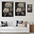 thumbnail image 4 of Designart "Monochrome Elegance in Blooming Hydrangeas II" Floral Print on Natural Pine Wood, 4 of 5