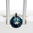 thumbnail image 3 of Wolf Set of 2pcs PU Leather Round Suitcase Tags with Privacy Cover and Name ID Tag - Ideal for Travel Luggage, Handbags, Backpacks, School Bags, 3 of 6