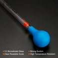 thumbnail image 4 of Kit de pipetas graduadas Uxcell, pipeta de vidrio borosilicato de 10 ml con tapa de goma para laboratorio, clara, 4 of 5