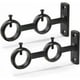 thumbnail image 1 of Juego de 2 soportes para barra de cortina, ganchos dobles para barra de cortina de salón, dormitorio, barra de cortina (negro) (2 unidades), 1 of 5