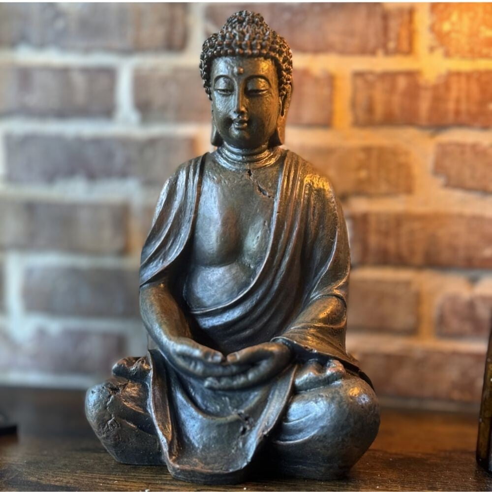 Kalakrithi Buddha Statue - 17 Inches Tall, Solid Brass Statue From India, Decorative Figurine