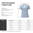 thumbnail image 4 of Uemuo Rainbow Dinosaur Drawing Women's Deep V-Neck Low Cut Tops - Casual Loose Fit with Stainless Steel Loop, Soft, Breathable, Perfect for Office, Travel, and Daily Wear-Medium, 4 of 5