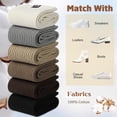 thumbnail image 6 of Loritta Secret Slouch Socks Women, 6 Pairs Cotton Cushioned Knee High Boot and Scrunch Stacked Long Socks for Women, Size 9-11, 6 of 7