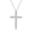 White Gold Plated, variant on 1/2 ct. t.w. Lab Grown Diamond Cluster Cross Pendant Necklace Rose Gold Plated, 18"