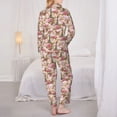 thumbnail image 6 of Goofa Rose Flowers Printed Women’s 2 Piece Pajama Set Super,Pajamas Women's Long Sleeve Sleepwear Soft Button Down Loungewear Pjs Lounge Set Nightwear-Large, 6 of 9