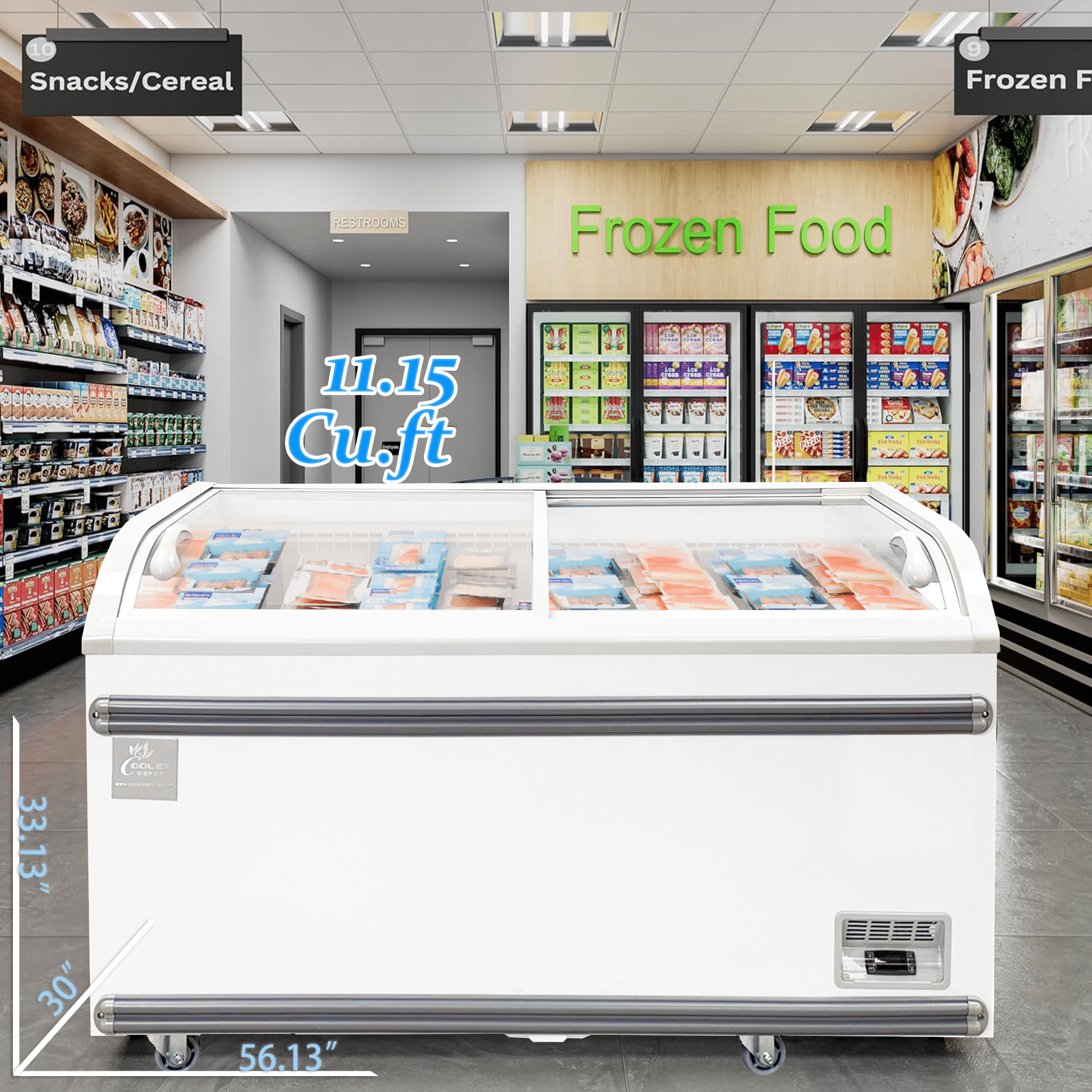 Cooler Depot 11.15 cu.ft Supermarket Grocery Chest Freezer