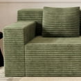 thumbnail image 6 of 71 Inch 3-Seater Sofa, Corduroy Fabric Deep Seat Couch, No Assembly Required, Comfy Loveseat for Living Room Apartment, Antique Green, 6 of 7