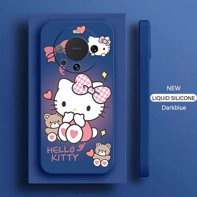 2024 Hello Kitty Cute Cat Phone Case For Huawei Mate 40 30 30E 20 10 Pro Plus Lite Liquid Silicon Shell Full Protection Fundas Liuxinyi