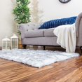 thumbnail image 2 of Two Tone Faux Fur Rug in & Gray Tips,5' X 7', 2 of 2