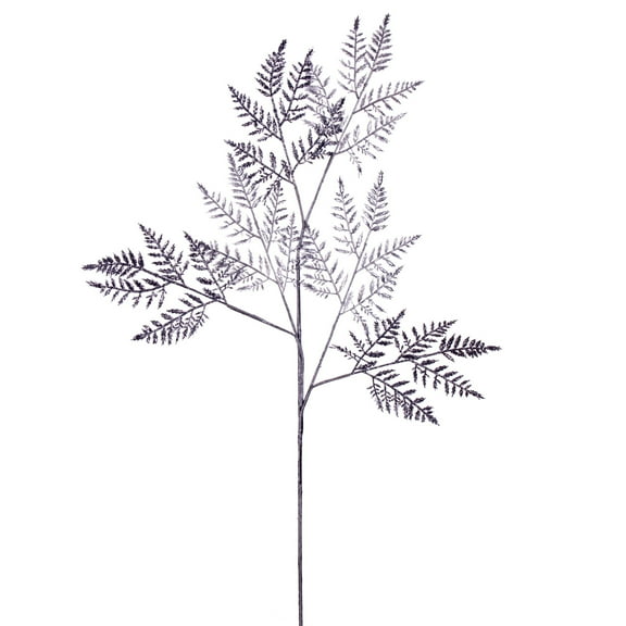Vickerman 34" Artificial Silver Metallic Fern Christmas Spray, 2 sprays per pack.
