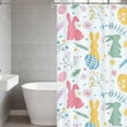 thumbnail image 5 of RKSTN Rideau de Douche en Polyester Lapin de Pâques Adorable Œufs de Pâques Rideau de Douche Imperméable et Anti-Moisissure Accessoires de Douche, 5 of 5