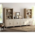 thumbnail image 2 of WAMPAT Television Stands with Bookshelves for TVs up to 75", Farmhouse Wall Unit TV Stand with 8 Doors & 4 Drawer, Media Console Table for Living Room, Bedroom & Home Theater, Beige, 2 of 6