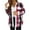 Hot Pink, variant on Women's Wool Blend Plaid Hooded Flannel Shirts Button Down Loose Outerwear Jackets Fall Winter Casual Trench Coats