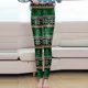 thumbnail image 5 of Gibobby leggings gluteos deportivo Pantalones casuales para mujer Elástico Cintura alta Forro polar Impreso Capris Termal Longitud total Leggings de entrenamiento de invierno（Verde， L), 5 of 5