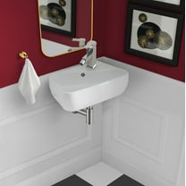 Plaisir 18 x 11 Ceramic Wall Hung Sink with Right Side Faucet Mount