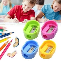 Oval Pencil Sharpener (Single Hole Cutter, Learners Art Tool), 10 Single-Hole Sharpeners Prevent Sharing, Learners Pencil Sharpener Oval Pencil Sharpener. 1 Set /10 Plastic Manual, By Kingtowag
