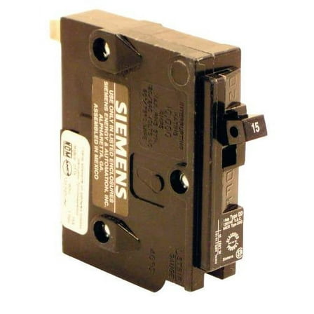 Siemens Circuit Breaker,15A,Bolt On,277V,1P  BQD115
