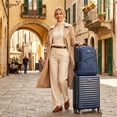 thumbnail image 3 of Smicure Carry On Luggage Sets 3 Piece with Spinner Wheel, Hardside Lightweight Business Suitcase with College Backpack and Travel Essentials, Blue, 3 of 10