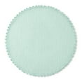 thumbnail image 3 of Martha Stewart Woven Water Resistant Lindos Fabric Placemat Set 6-Pack, 15" Round, Aqua, 3 of 10